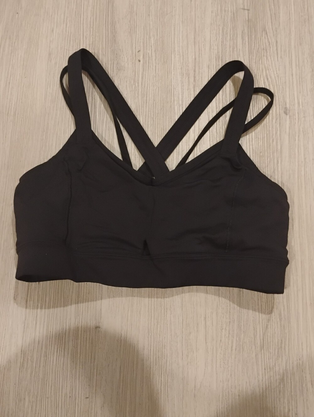 Lululemon Black Strappy Sports Bra Sz 8